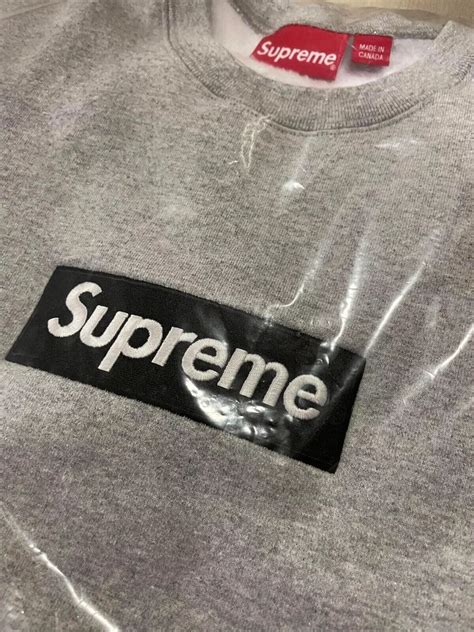 heather grey supreme box logo.